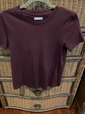 TNA Short Sleeve Crew Tee in Wine